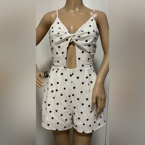 Emory Park Cream Romper  Sleeveless - size small/medium